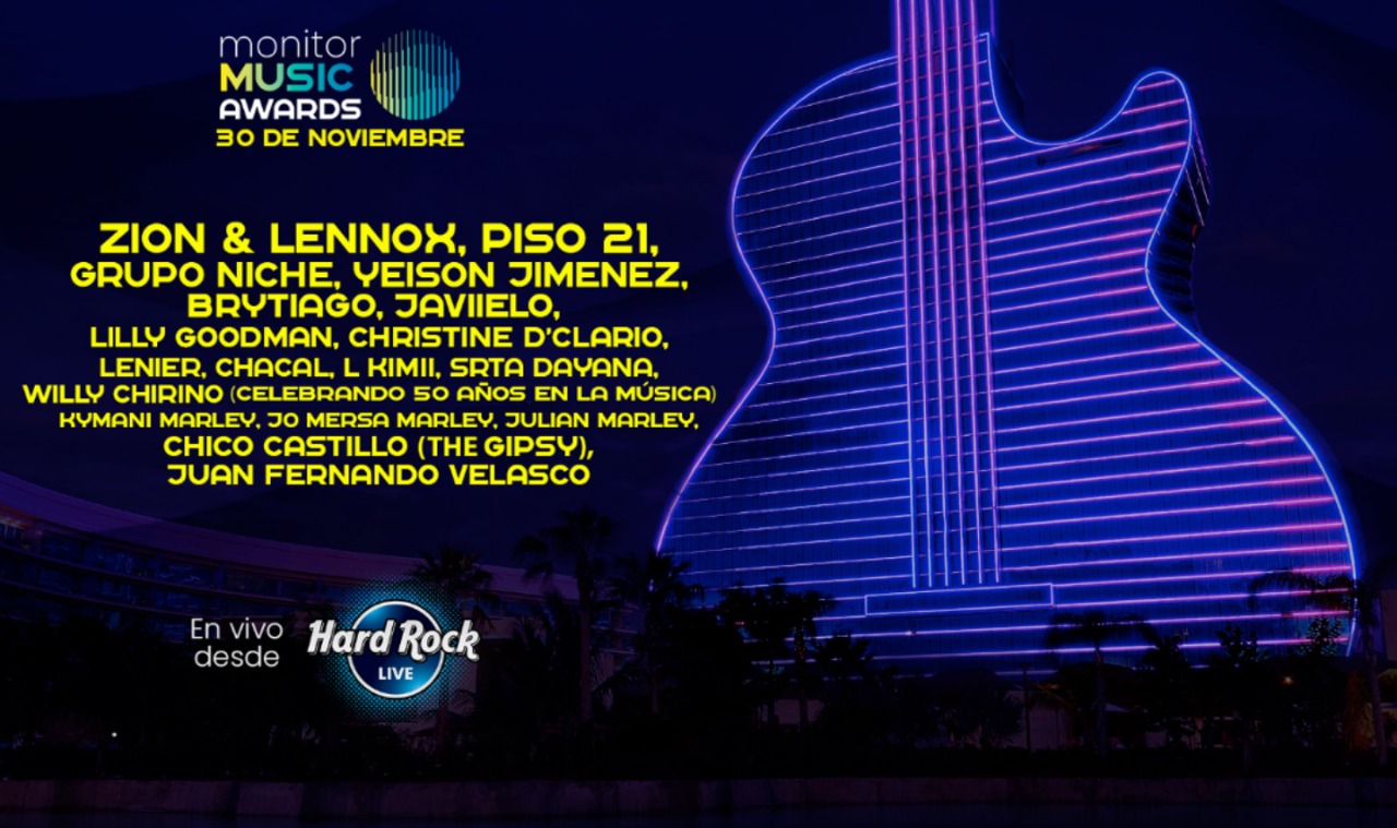 Monitor Music Awards anuncia a los presentadores y artistas presentes en la gala￼