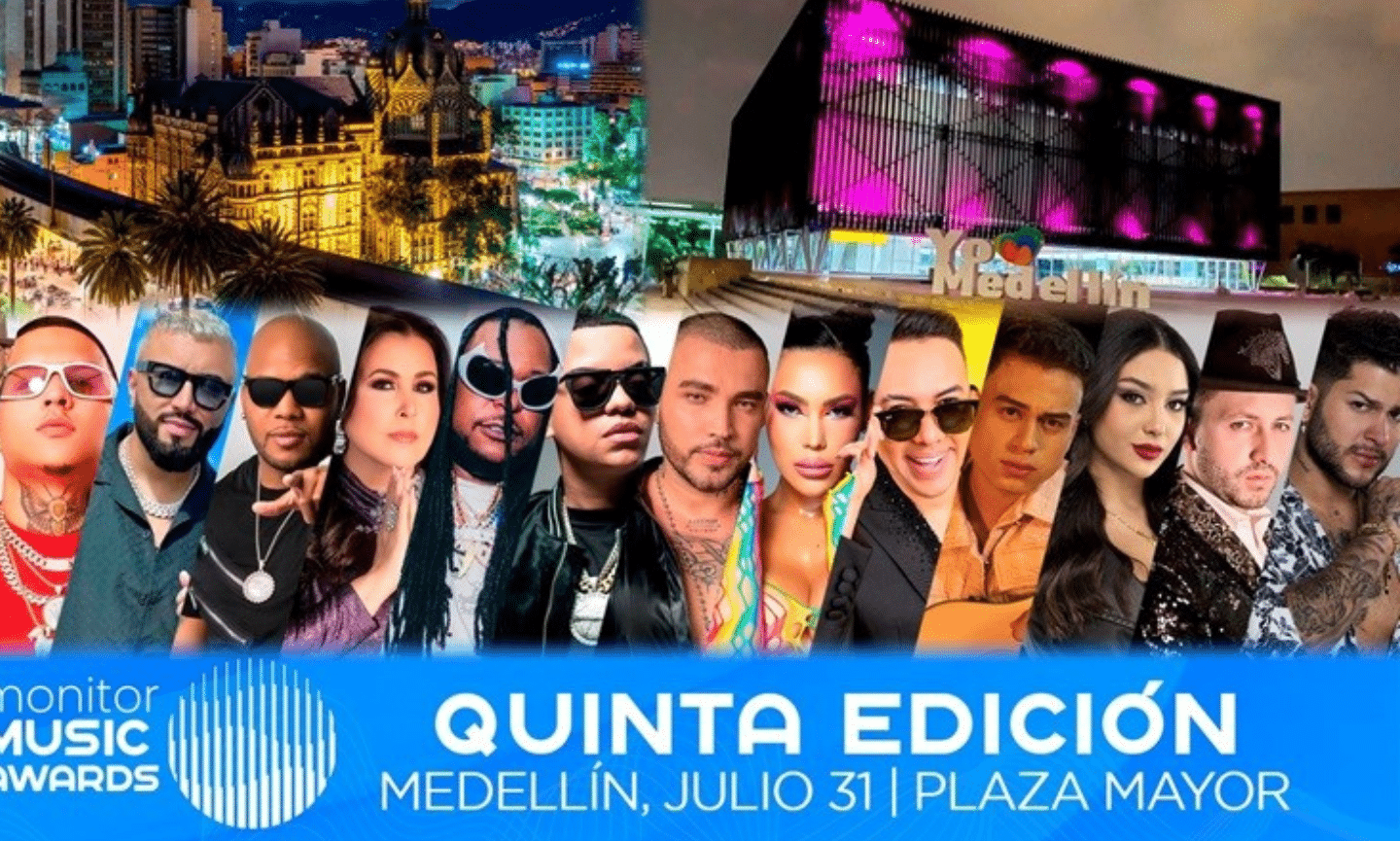 TODO PREPARADO PARA LA RUEDA DE PRENSA DE PRESENTACIÓN DE LOS PREMIOS MONITOR LATINO ESTE 14 DE MAYO EN MEDELLÍN.