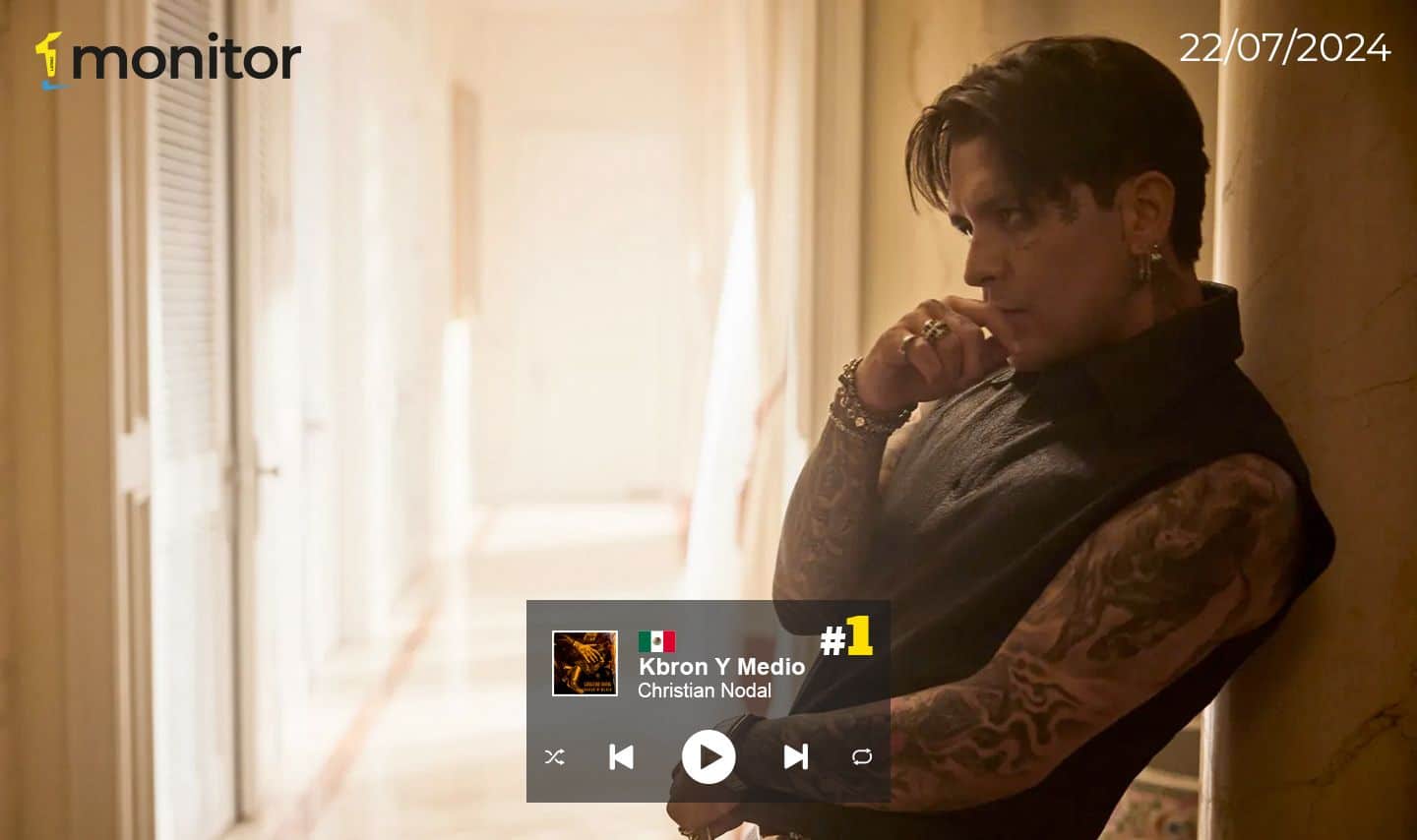Christian Nodal es el artista mas escuchado en la radio mexicana￼