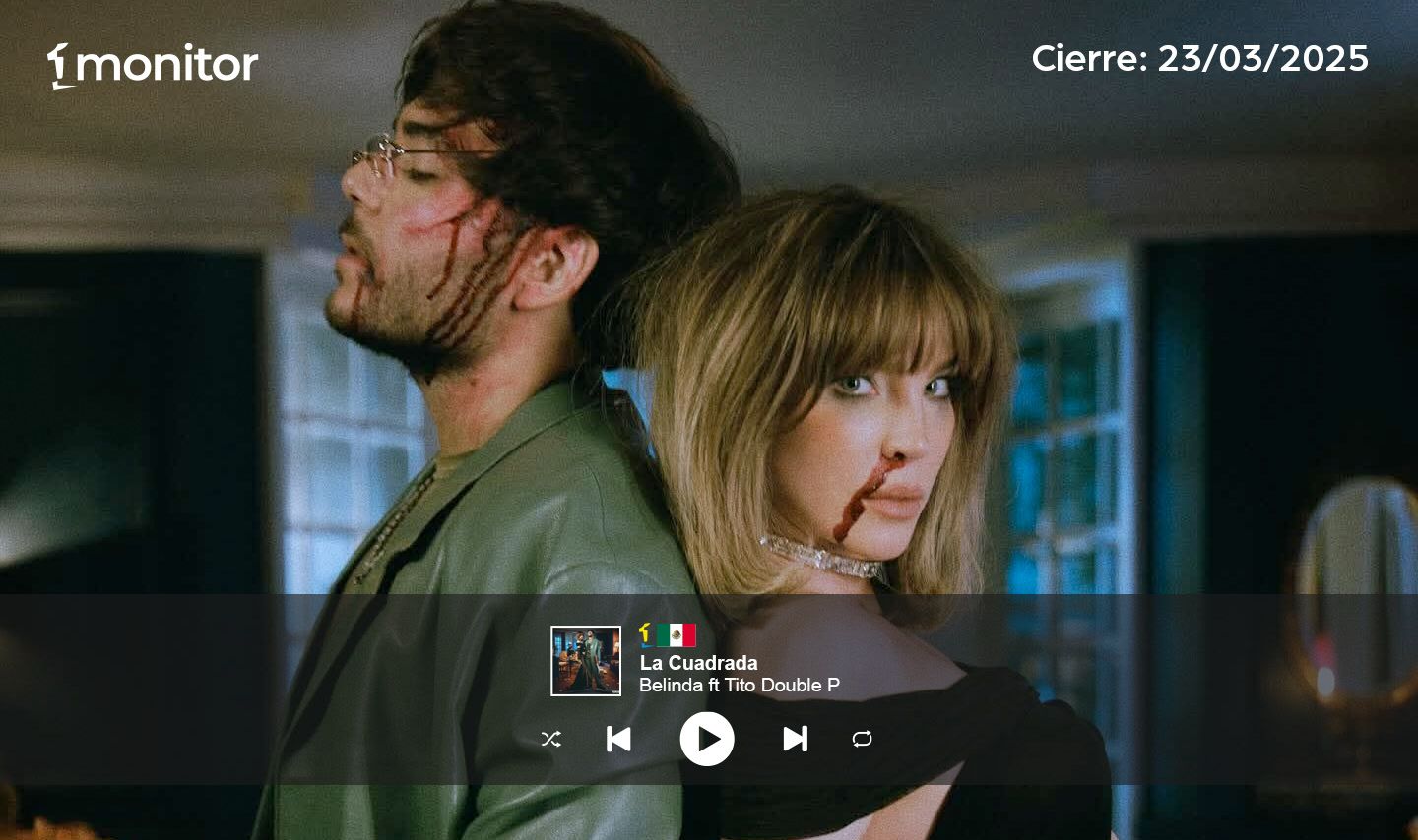 Belinda y Tito Double P se suben a “La Cuadrada” y llegan al #1 en la radio mexicana