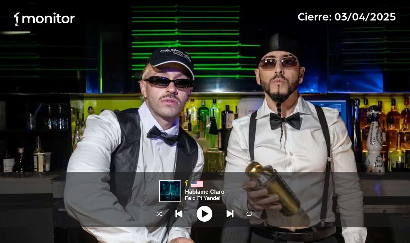 Yandel y Feid retoman el liderazgo de la radio latina en USA con «Háblame Claro»￼
