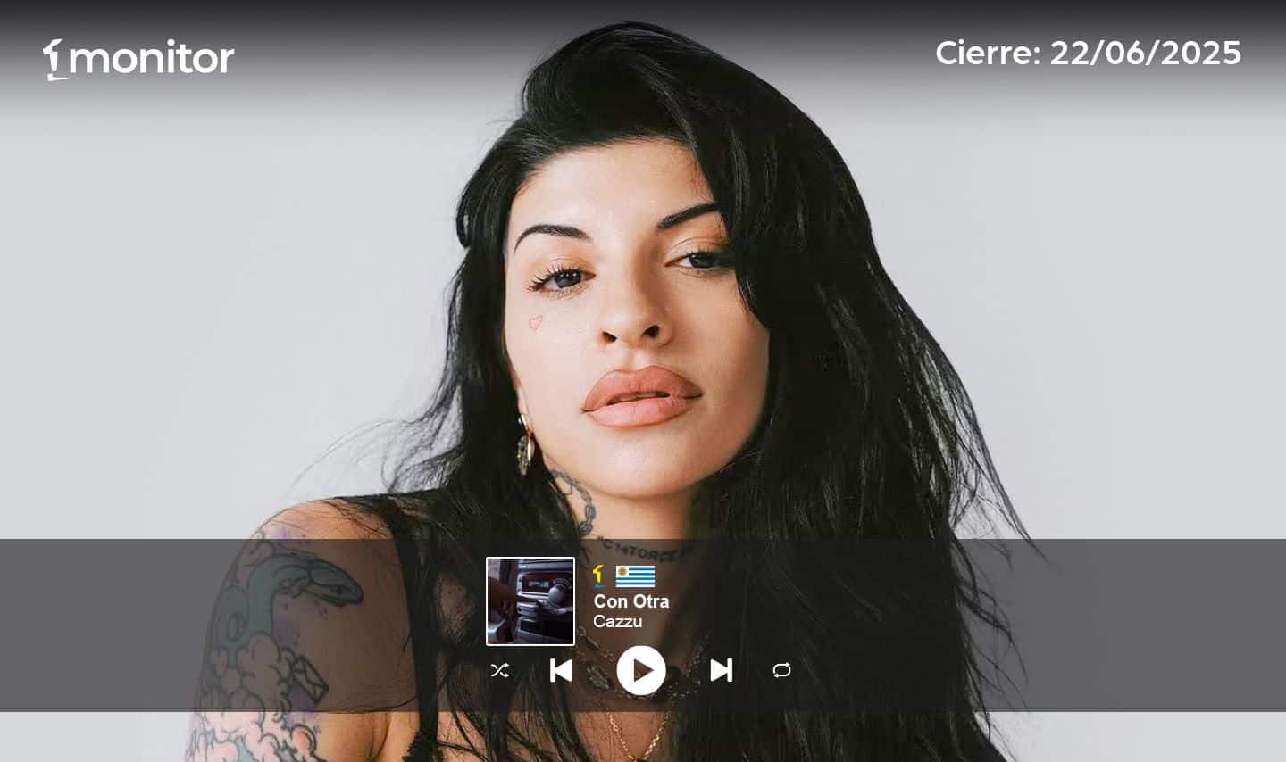 «Con Otra», la cumbia de Cazzu, se mantiene como #1