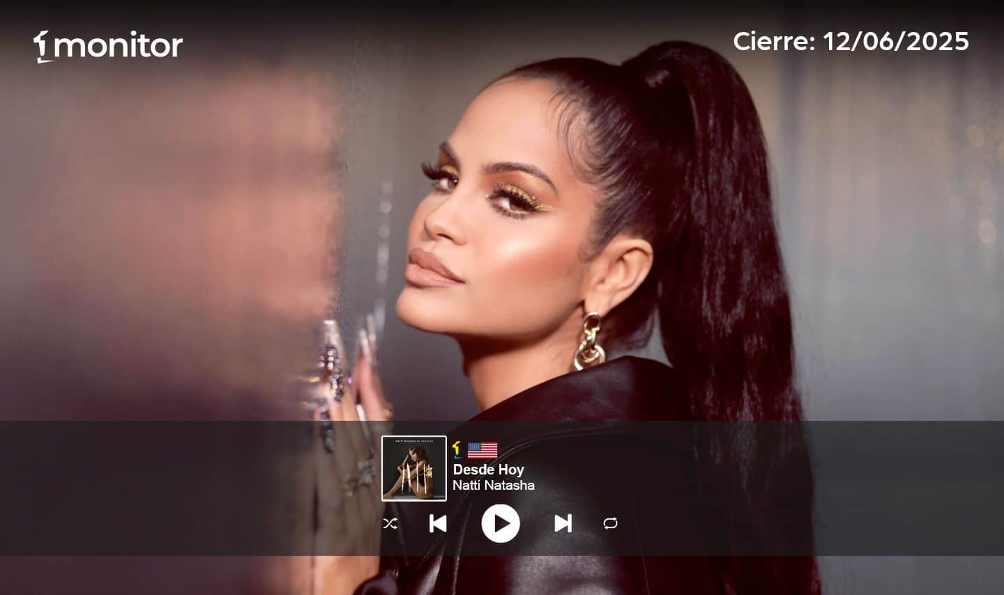 La bachata de Natti Natasha vuelve a coronar el Top 20 de monitorLATINO en USA