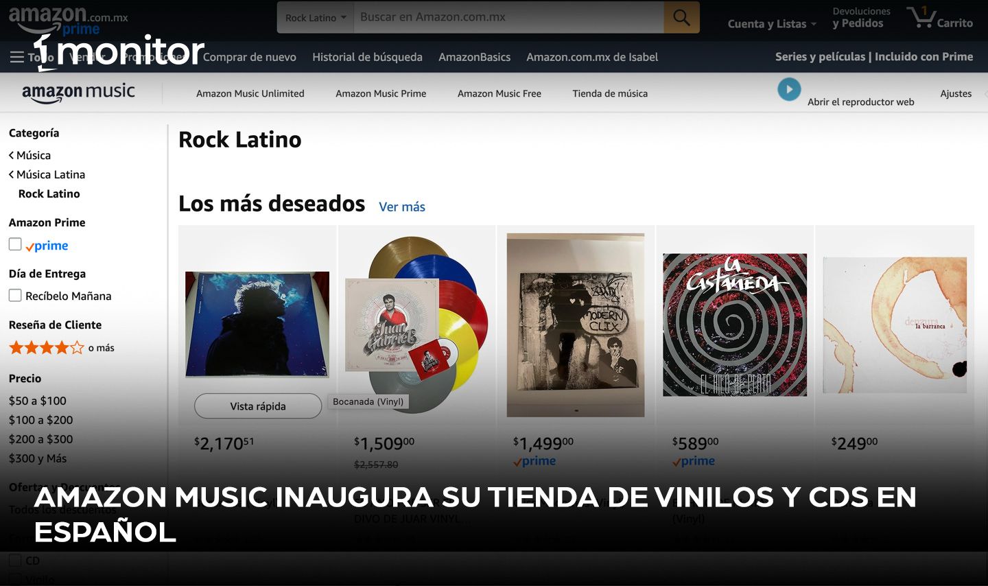Amazon Music inaugura su Tienda de Vinilos y CDs en Español