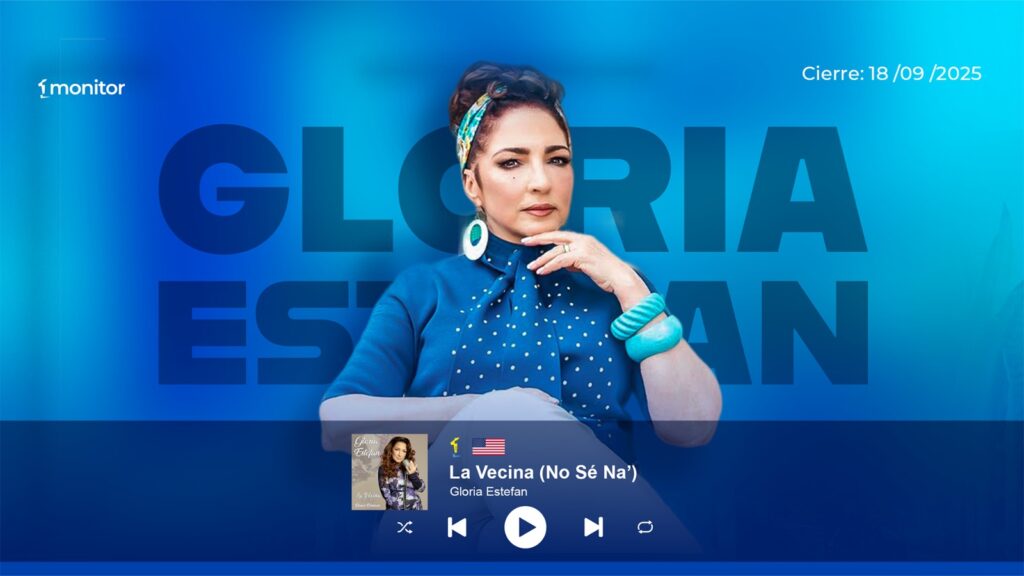 Gloria Estefan logra el #1 en monitorLATINO USA con “La vecina (No se na)”.
