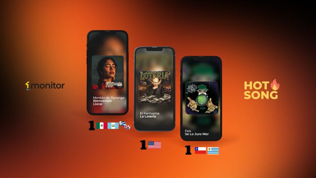 Montez de Durango, El Fantasma y Feid encabezan el Hot Song de monitorLATINO con los temas más sonados en México, EE.UU., Chile, Uruguay y más países.