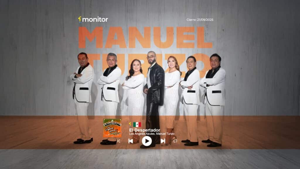 Los Ángeles Azules y Manuel Turizo alcanzan el #1 en México con “El despertador” en el Top monitorLATINO.