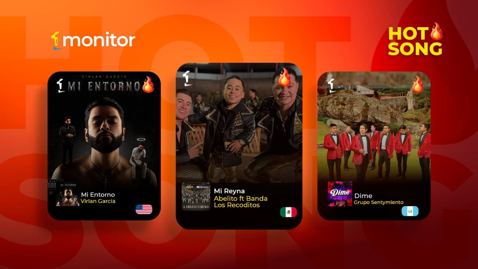 Desde los Recoditos hasta Virlan Garcia: los Hot Songs que marcan el ritmo en monitorLATINO