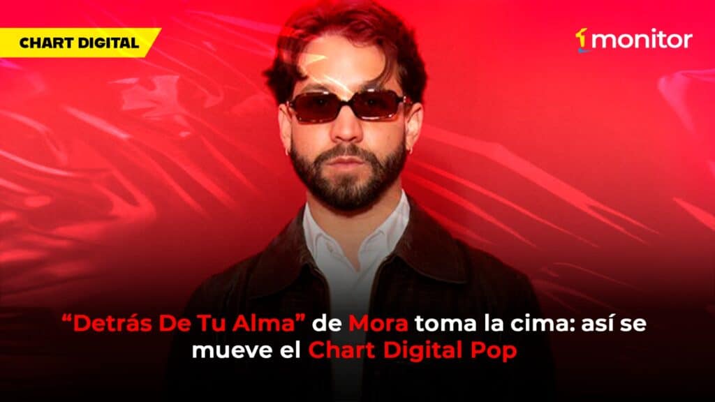 Mora conquista el #1 digital con “Detrás De Tu Alma” en el Chart Digital Pop de monitorLATINO