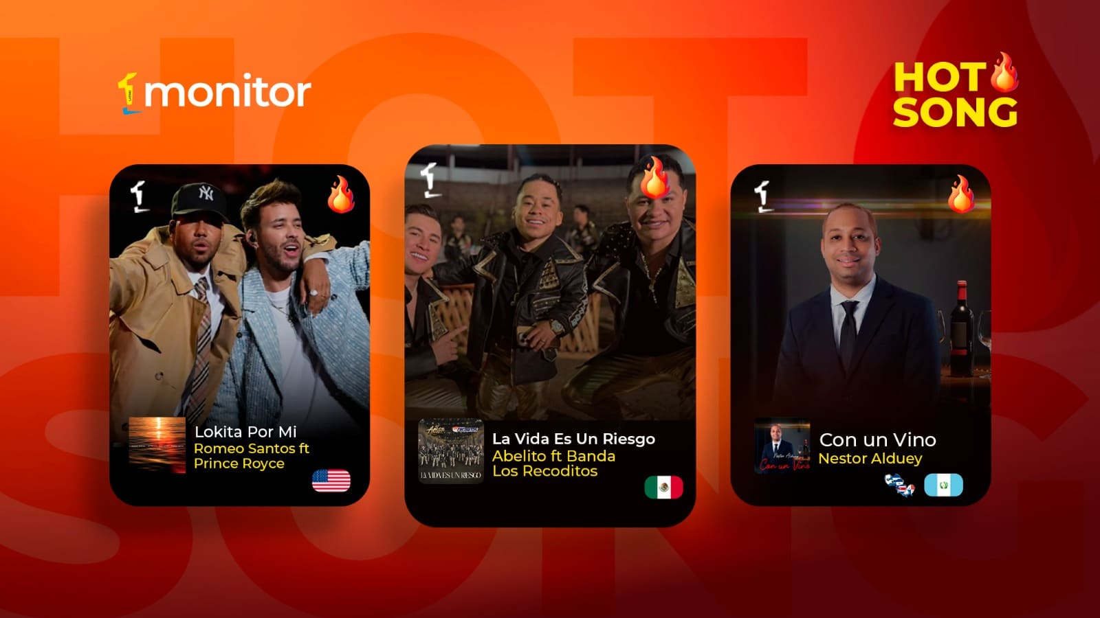 De Abelito con Banda Los Recoditos a Romeo Santos y Prince Royce: los HotSongs que dominan la semana
