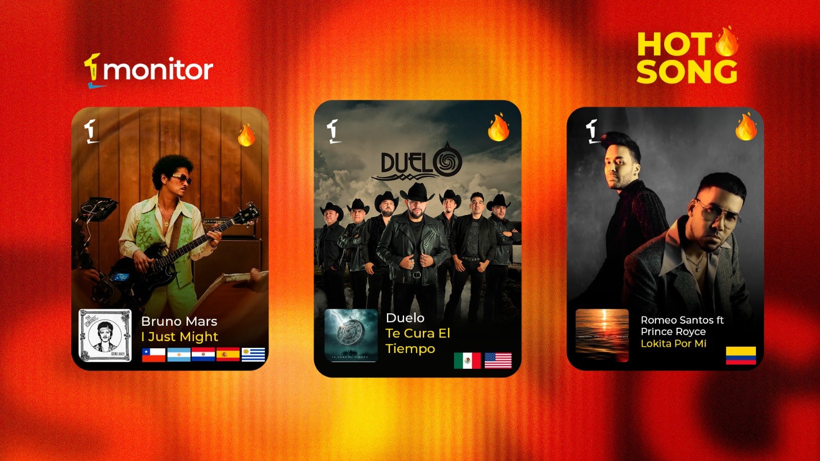 Entre desamor, pista y bachata: Duelo, Bruno Mars y Romeo Santos en las HotSongs de la semana