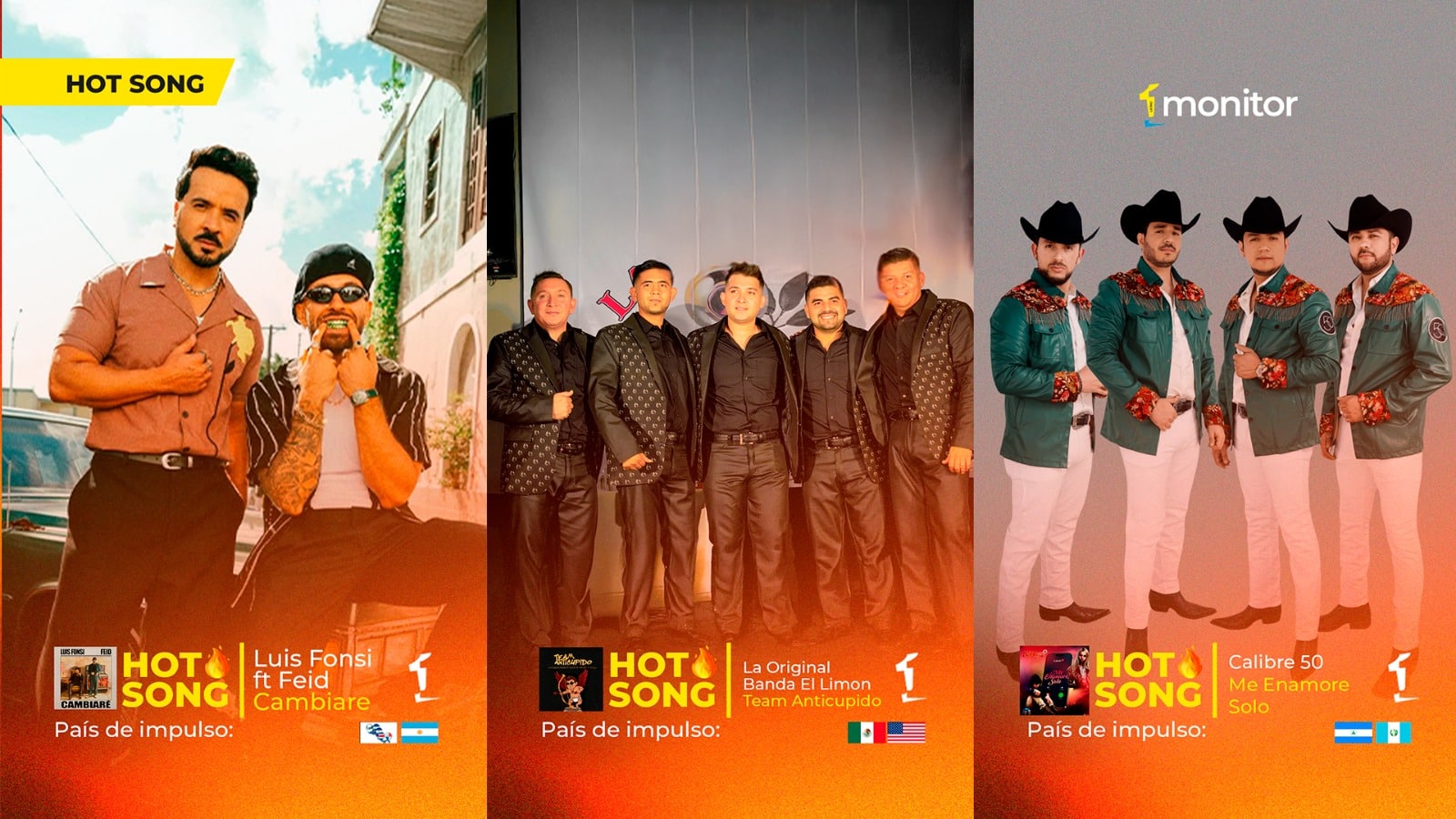 Hot Songs de la semana: La Original Banda El Limón, Calibre 50 y Luis Fonsi marcan el pulso de la música latina
