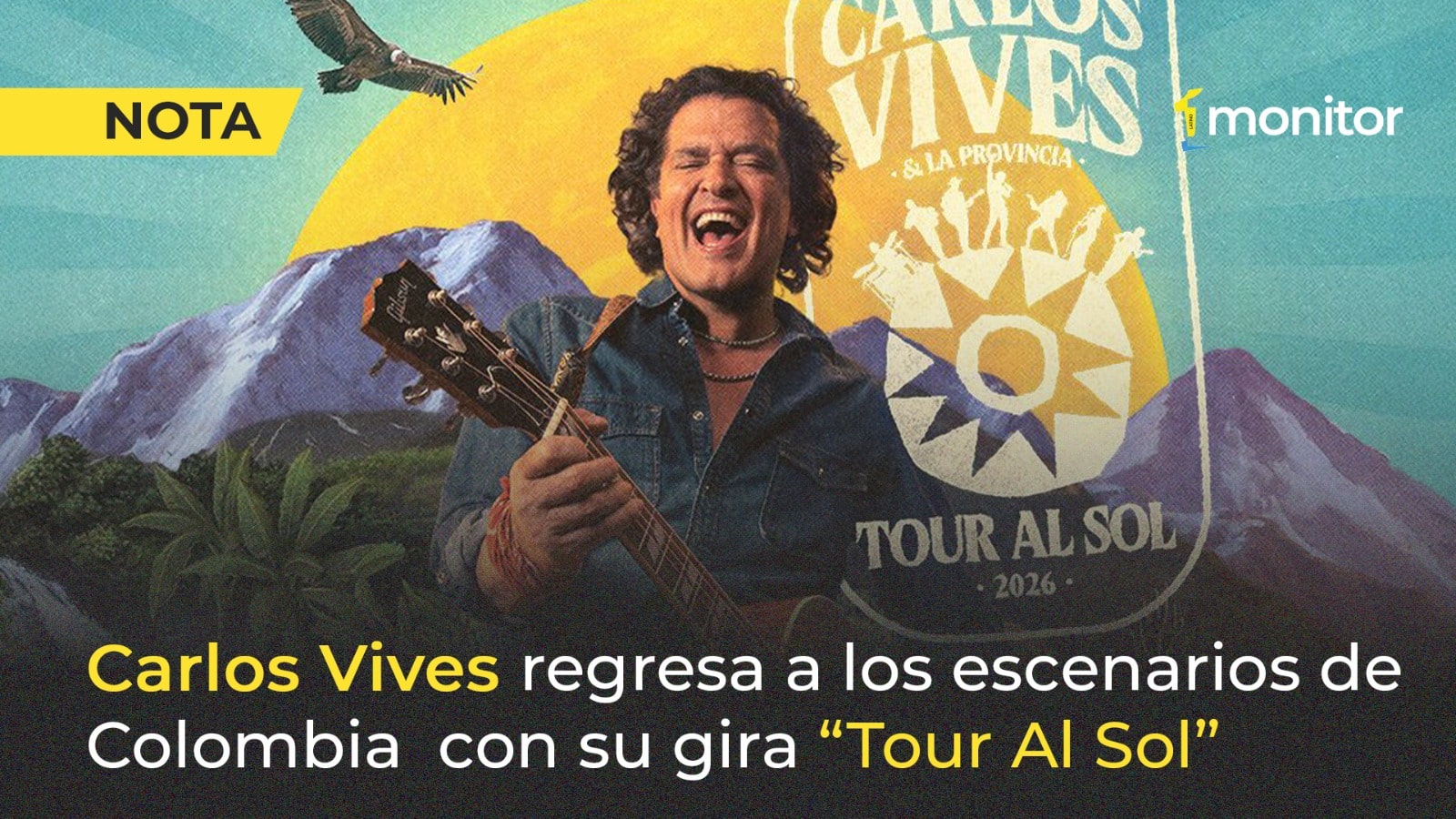 Carlos Vives regresa a los escenarios de Colombia con su gira “TOUR AL SOL”