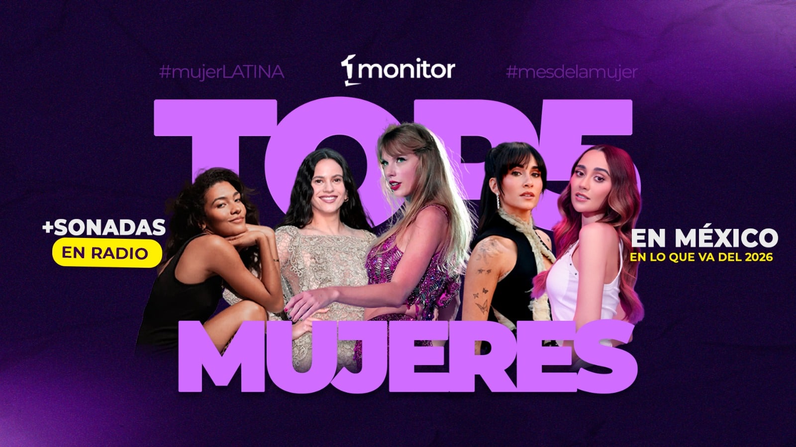 Top 5 mujeres más escuchadas en México en 2026