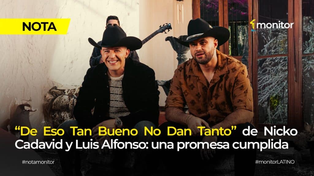 Nicko Cadavid y Luis Alfonso interpretando “De Eso Tan Bueno No Dan Tanto” en colaboración del género popular