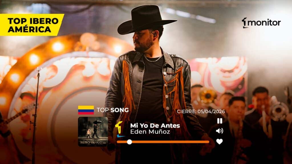 Eden Muñoz alcanza el número uno en el Top Iberoamérica de monitorLATINO con Mi Yo De Antes