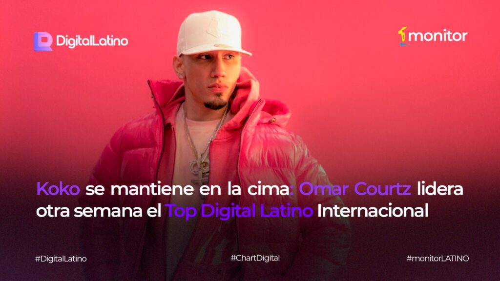 Omar Courtz continúa en el número uno del Top Digital Latino con Koko