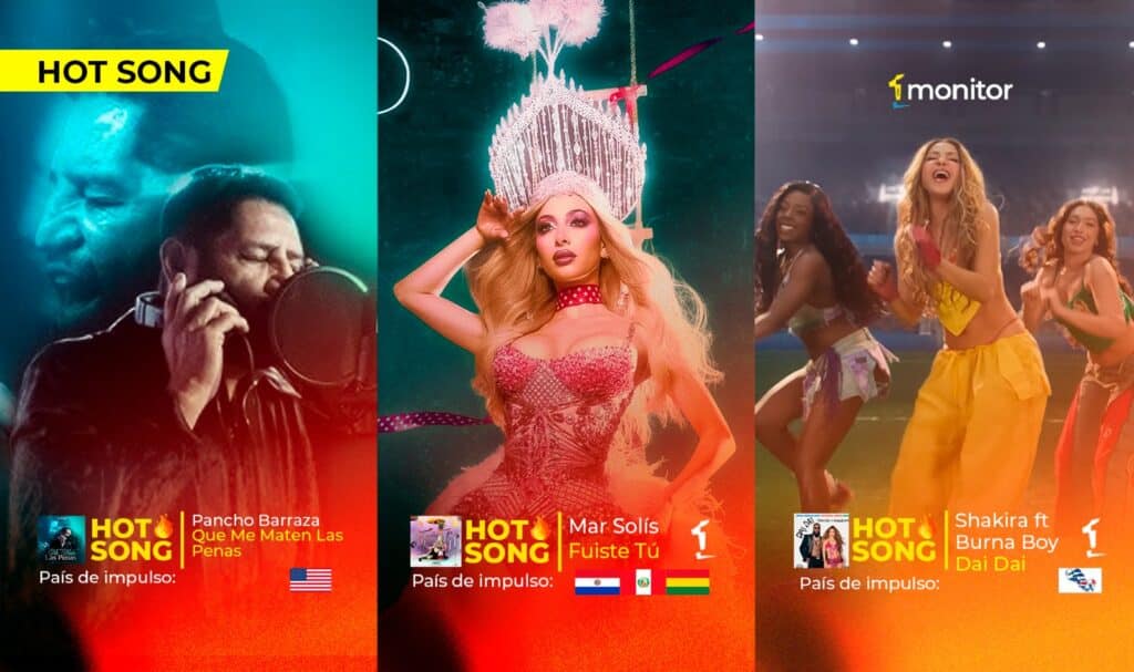 Pancho Barraza, Mar Solís y Shakira protagonizan los HotSongs semanales de monitorLATINO.