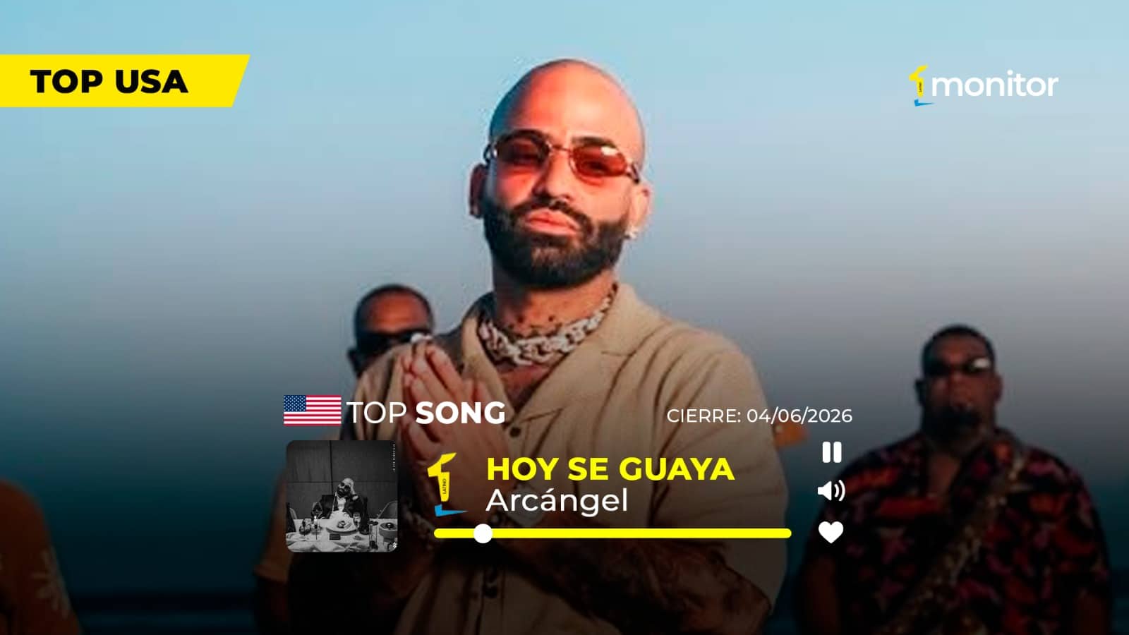 Arcángel conquista el #1 en USA con “Hoy Se Guaya”: el ritmo que encendió la radio latina