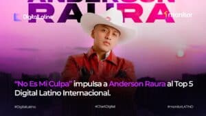 Anderson Raura ingresa al Top 5 Digital Latino Internacional con la canción No Es Mi Culpa.