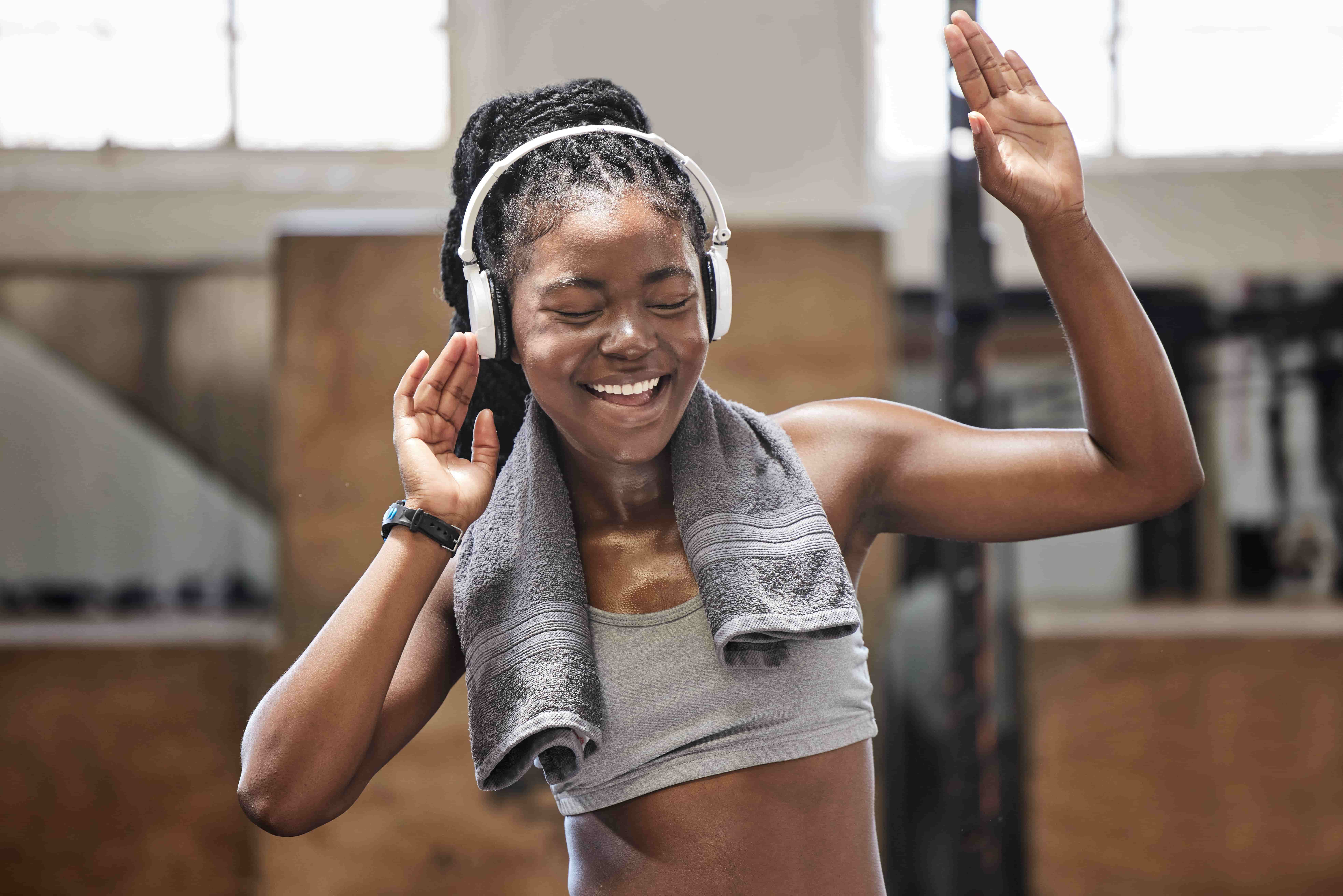 Gimnasio con música