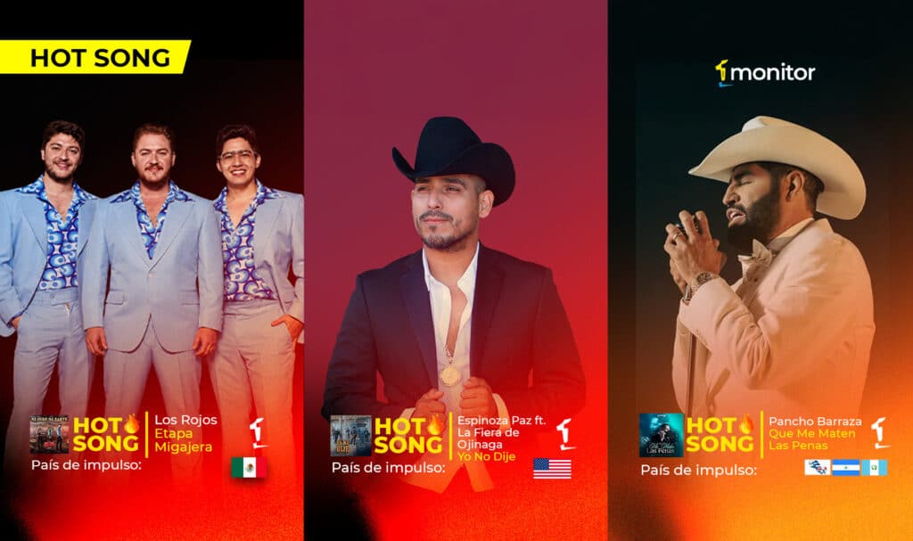Los Rojos, Espinoza Paz y Pancho Barraza protagonizan las HotSongs de la semana con algunos de los lanzamientos más destacados de la música latina en América.