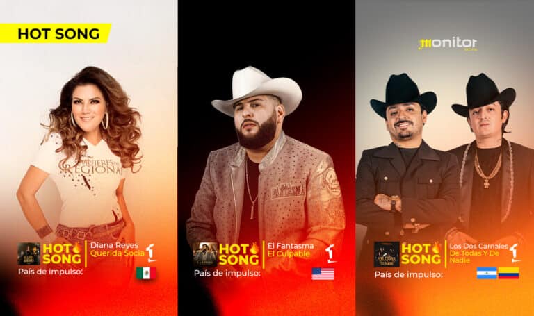 Del desamor a la redención: Diana Reyes, El Fantasma y Los Dos Carnales marcan el pulso de las HotSongs de la semana
