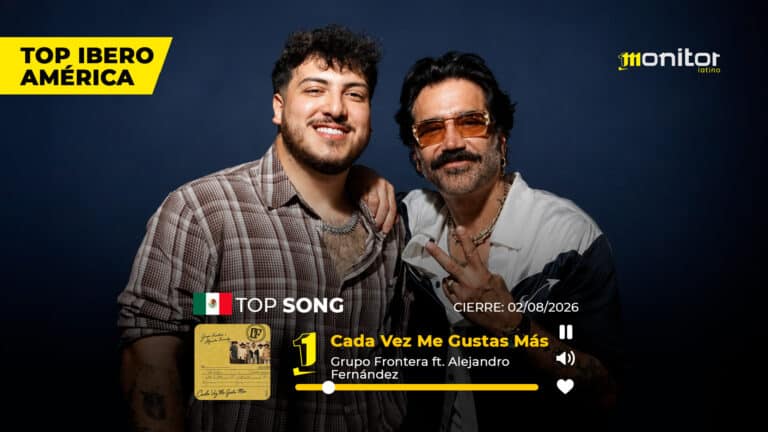 Grupo Frontera y Alejandro Fernández Top # 1 México con «Cada Vez Me Gusta Más»; conoce a los número uno de Iberoamérica