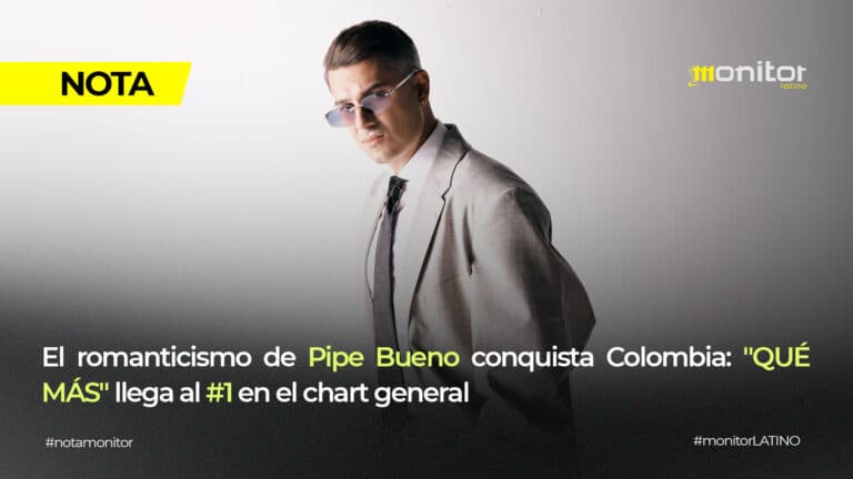 El romanticismo de Pipe Bueno conquista Colombia: “QUÉ MÁS” llega al #1 en el chart general